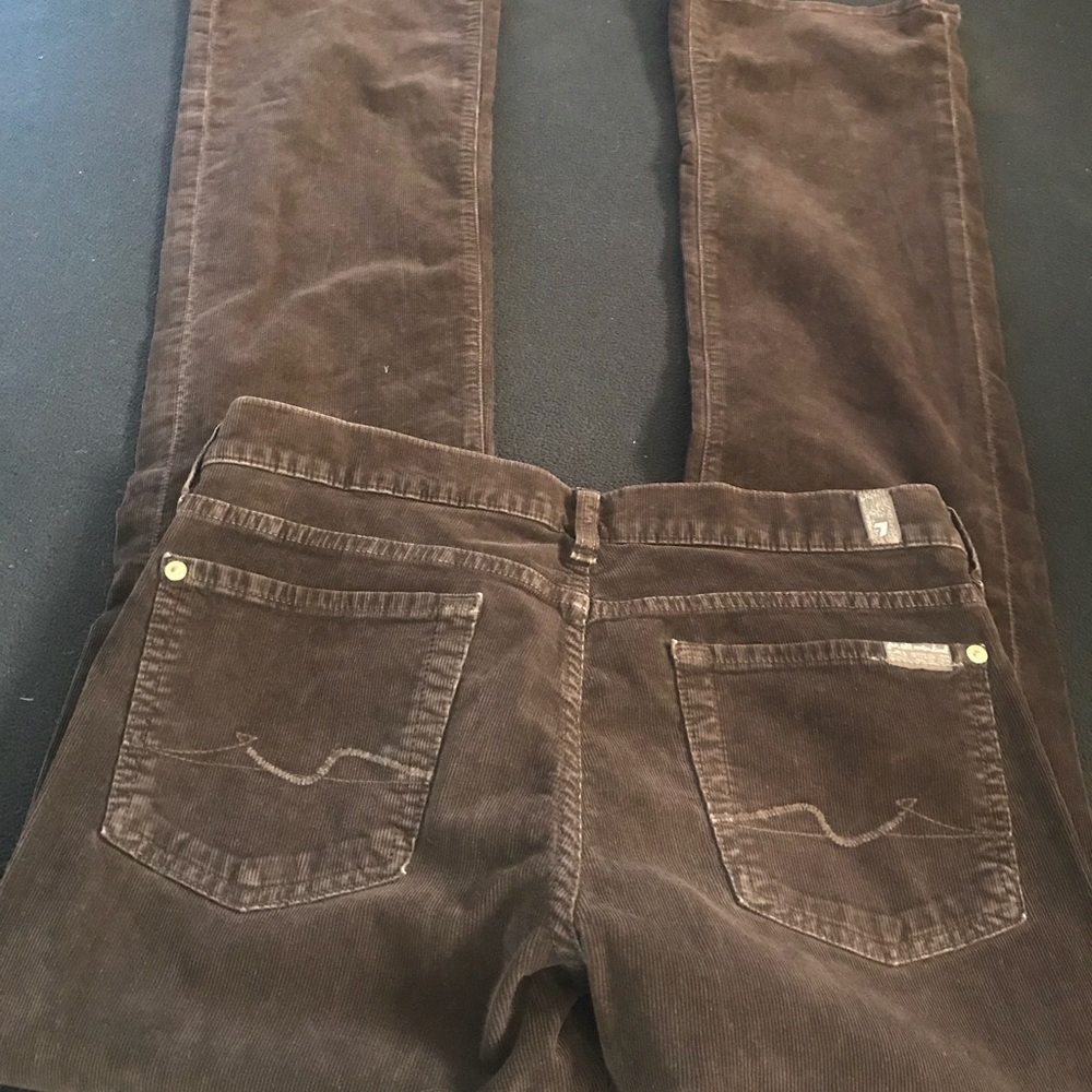 7 For All Mankind Brown Corduroy Jeans Size 28
